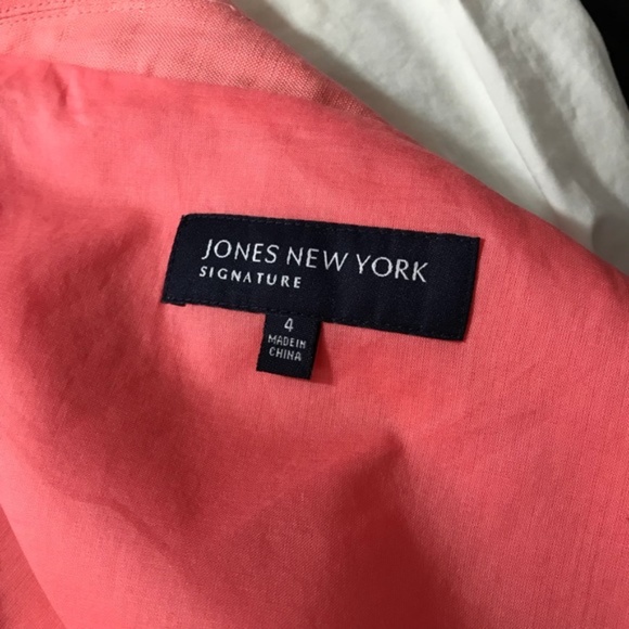 Jones New York Coral Linen Sleeveless Midi Dress 4 - Picture 3 of 8